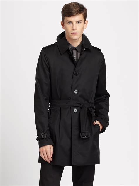 mens burberry raincoat black|men Burberry raincoat sale.